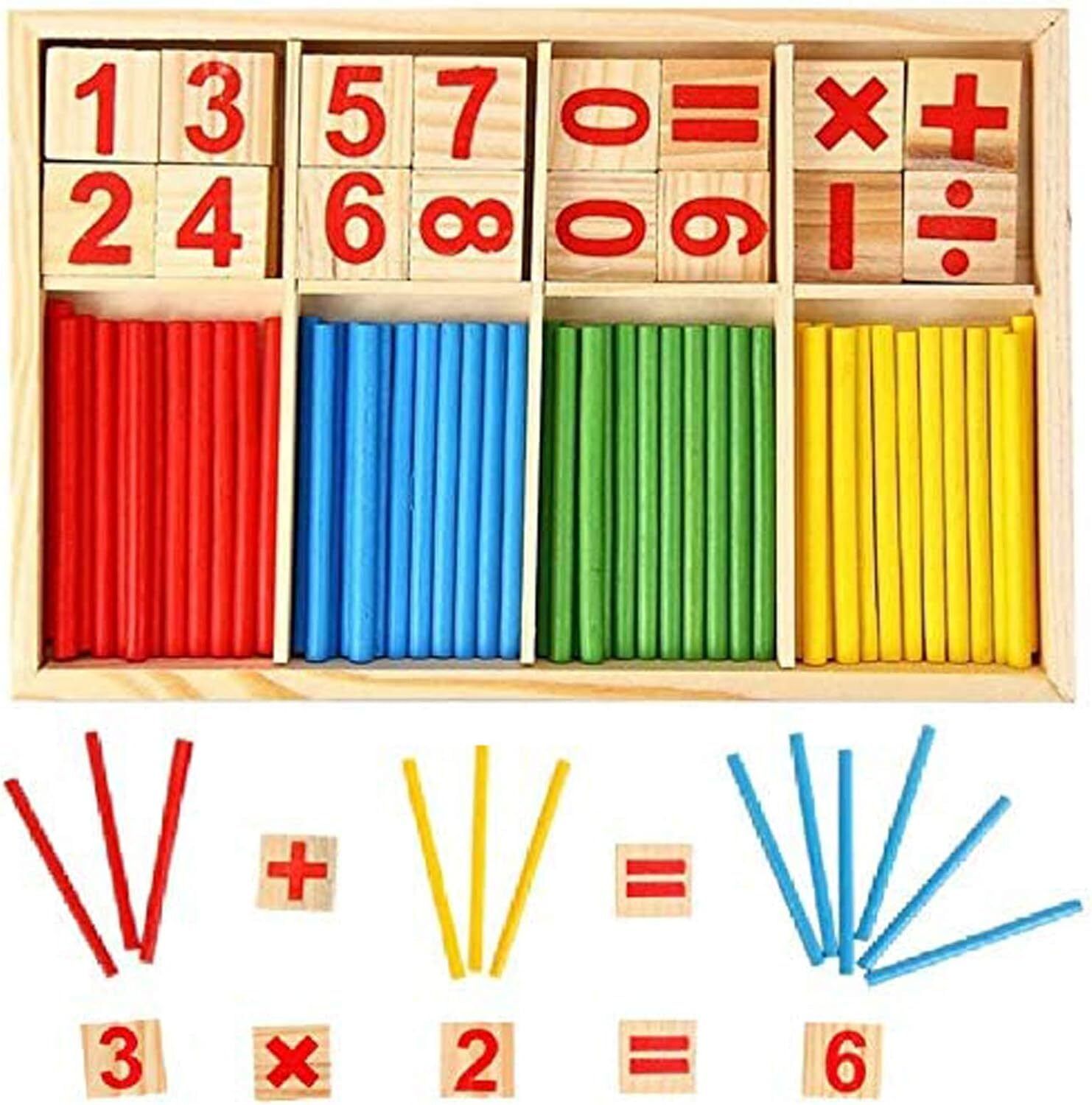 toys wondercart Wooden Intelligence Sticks Number Cards and Counting Rods with Box-picture-24