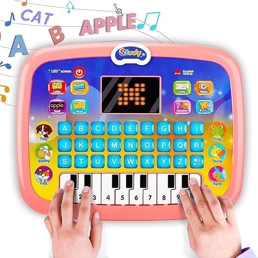 Educational Mini Laptop Toy for Kids-LED Display,Fun Music, Alphabet & Numbers-image-36