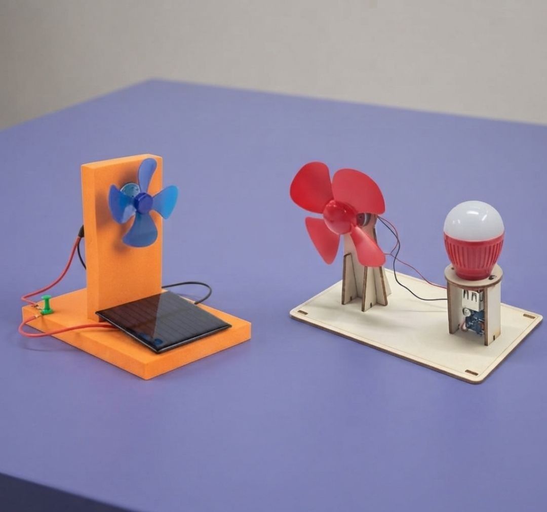 erhindia DIY Combo STEM Kit Solar Panel Windmill School Working Science Project Model-picture-47