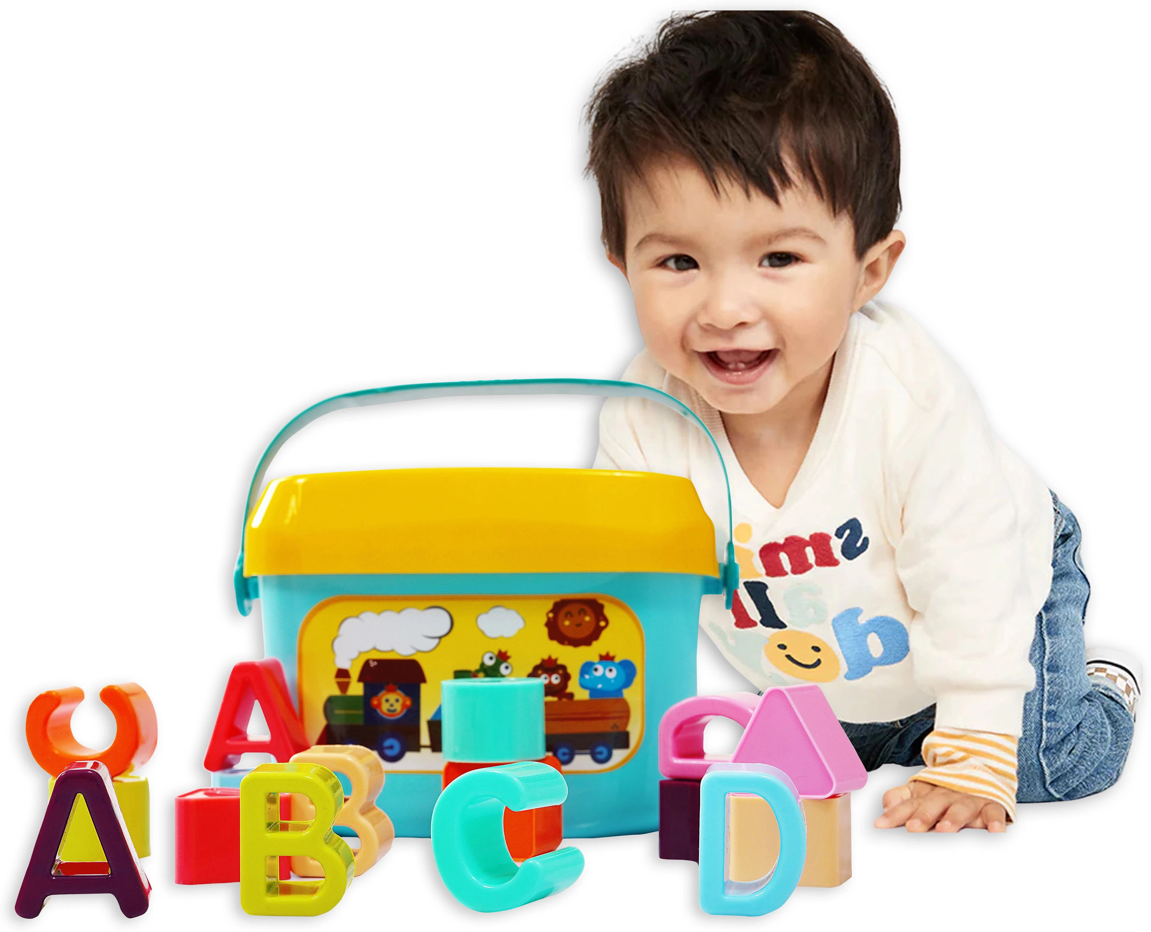 Baby and Toddler First Block Shape, Sorter, Colors, ABCD Shape, Toys for Kids