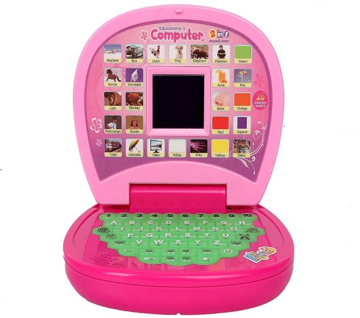 Musical Learning LaptopLED Display Playing Toy | ABCD Alphabets and 1234 Letters-image-1