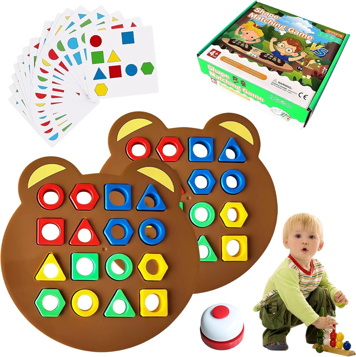 extrawish Shape Toy Fun Game Home Play for Kids Hexagon Geometric Figure Montessori abacus-picture-25
