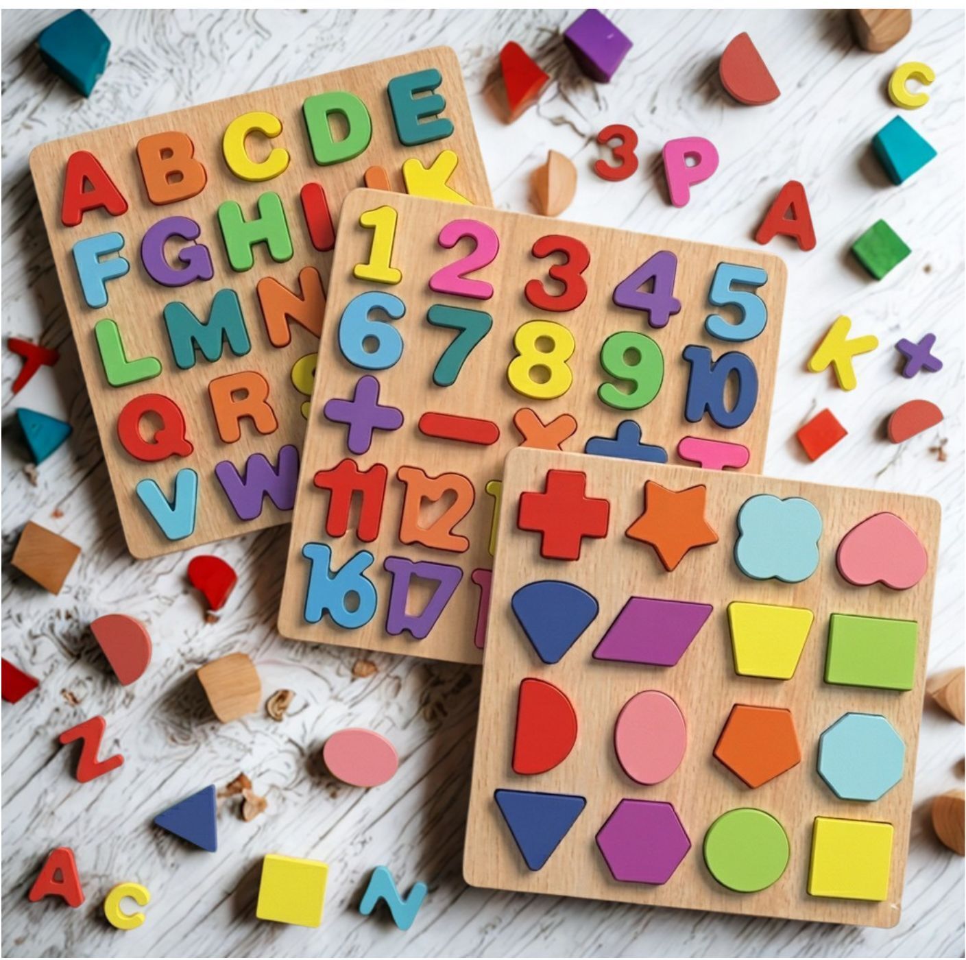 beauty bright Montessori Educational Wooden Puzzle Board for Toddlers and Preschool B1T688-picture-30