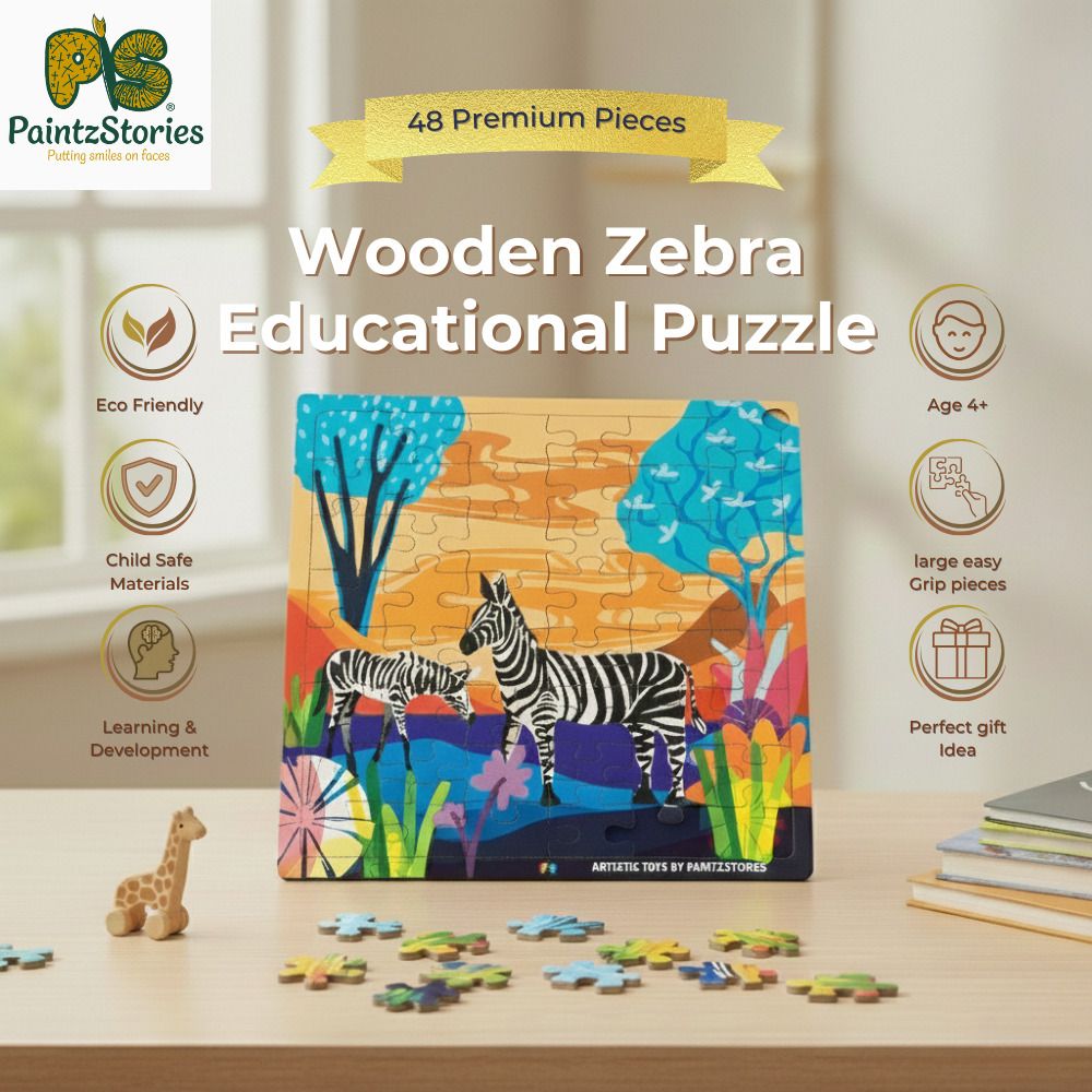 A Loving Pair of Zebras Wooden Puzzle-image-46