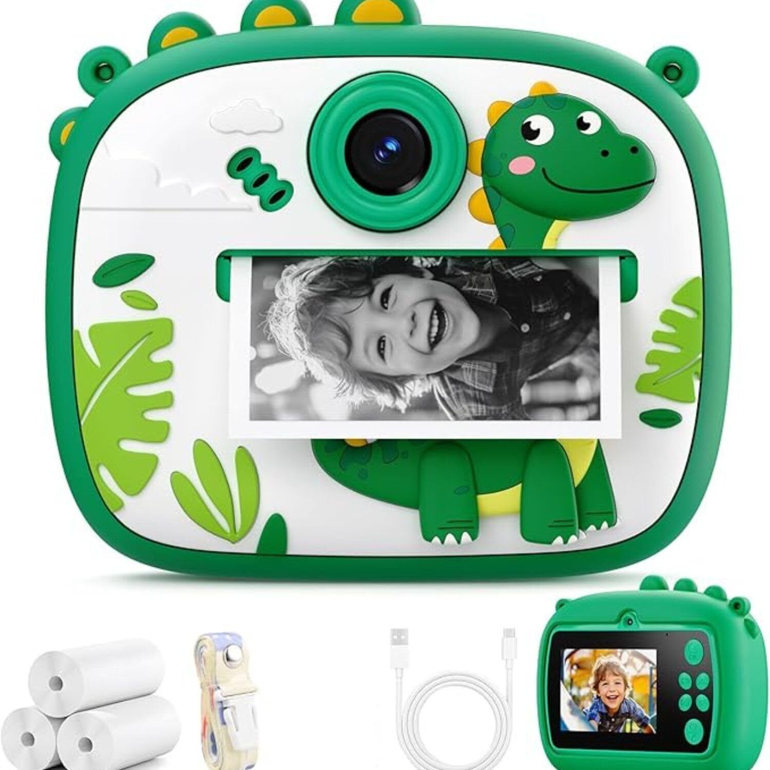 jainsvn Kids Instant Print Camera Dual Lens Toy with 2.0 Inch Screen, HD Photo & Video-picture-47