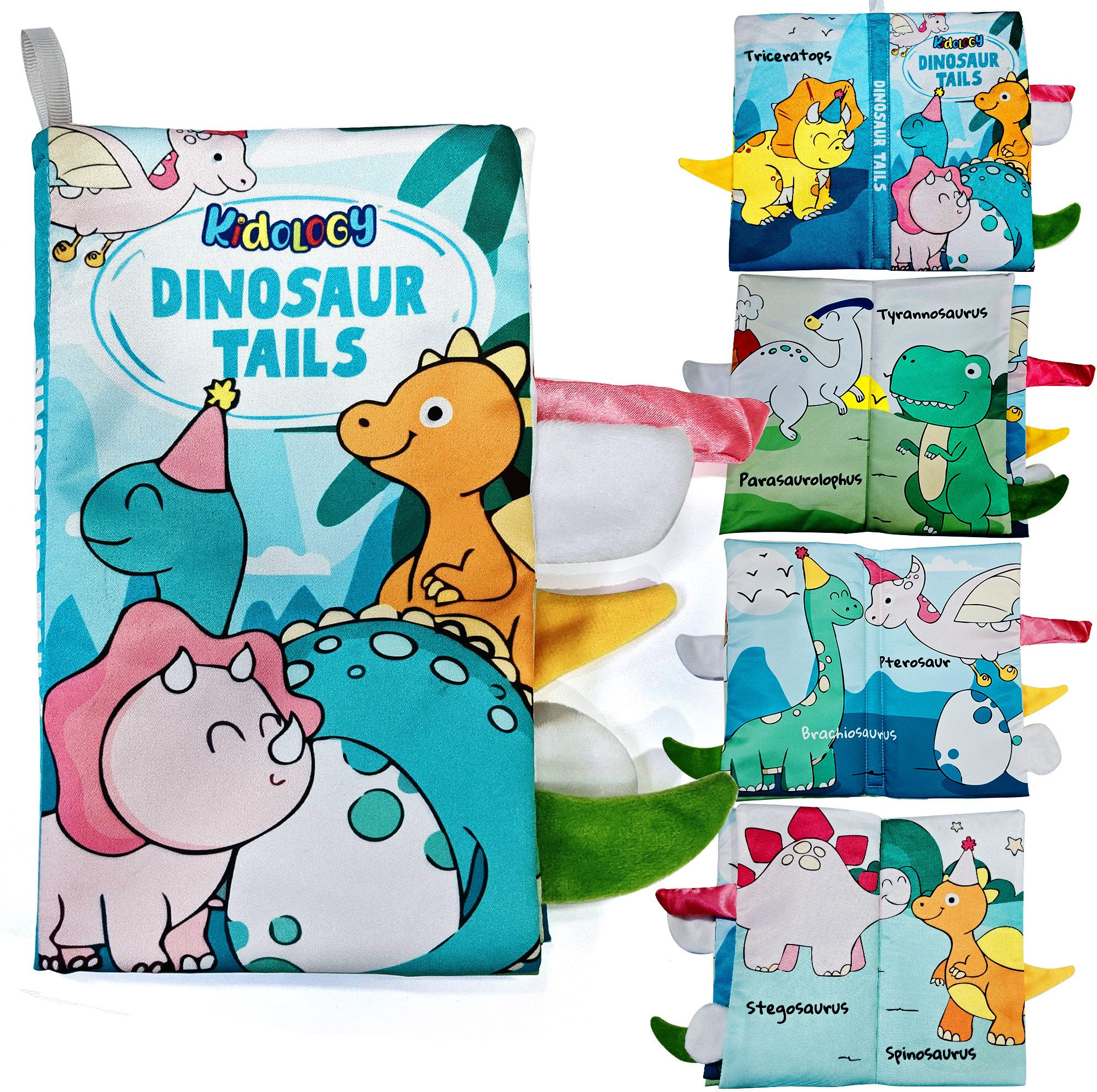 Dinosaur Tail Cloth Book for Babies 0-12 Months | Early Learning, Crinkle Sounds-image-8