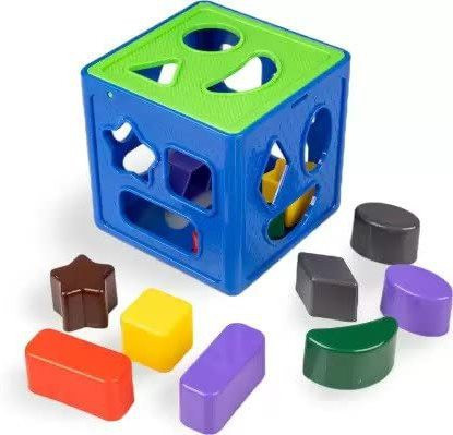 sani international Toy World Shape Sorter Cube with Shapes All Around image 1