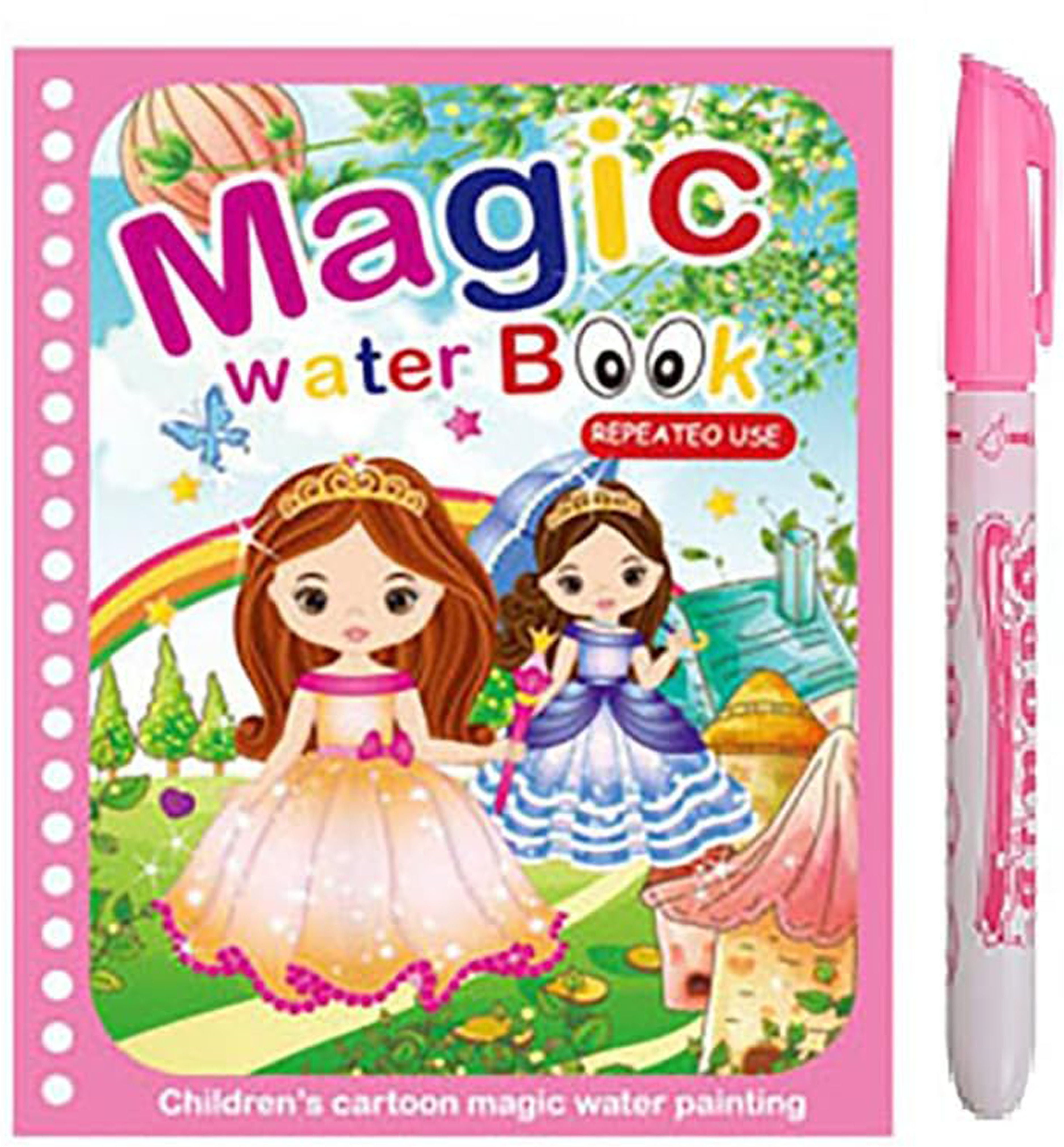 Magic Water Doodle Book, Mess-Free Paint with Water Book 1 Pcs