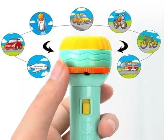 Kids Projection Flashlight Toy with Picture Slide 2-in-1 Torch & Story Projector-image-1