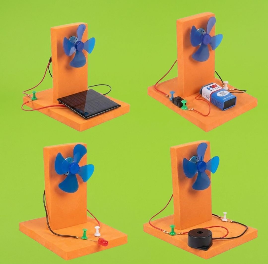 erhindia STEM Science Project DIY Solar Panel Windmill Working Educational Model Kit-picture-16