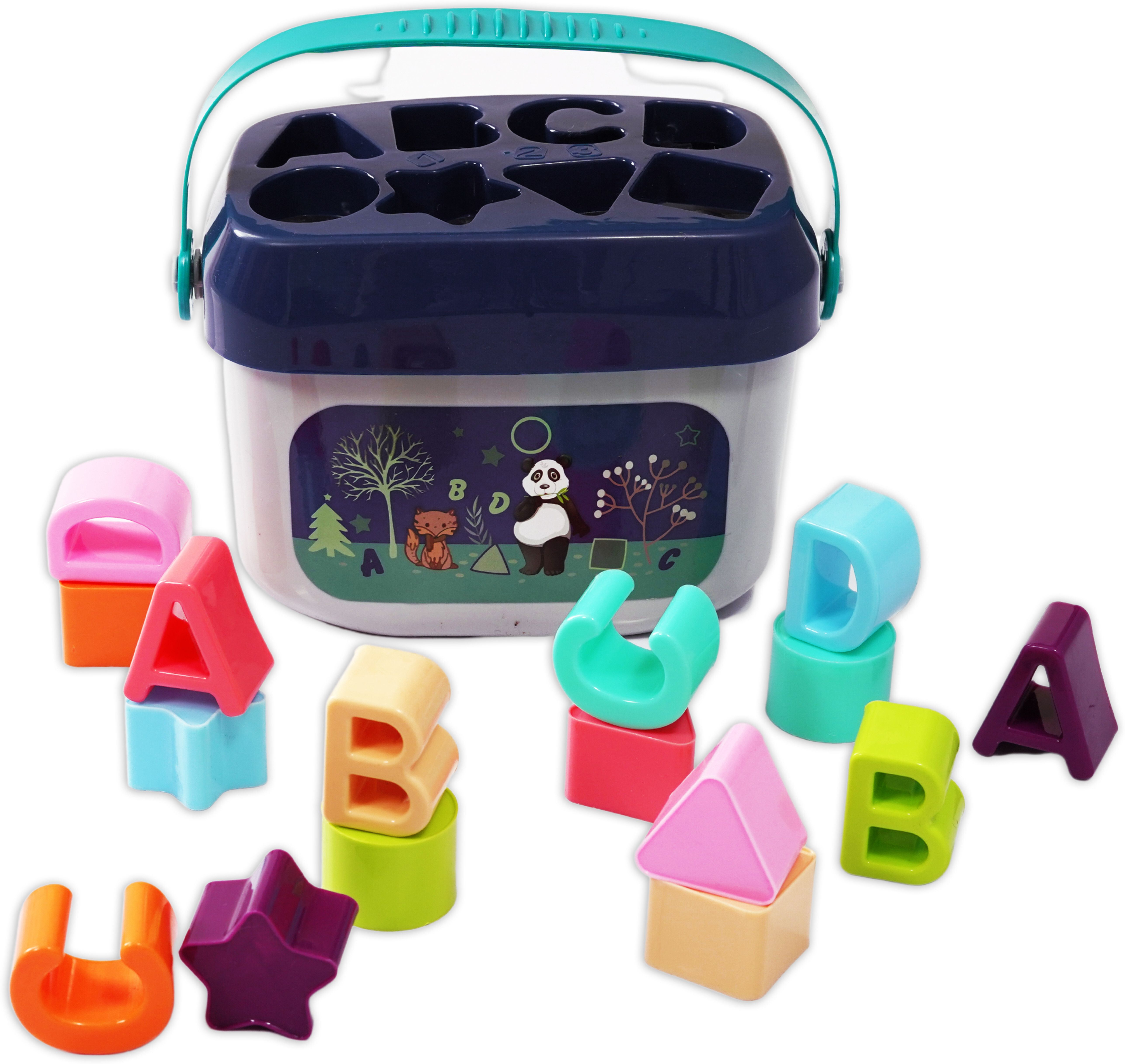 himanshu tex Baby and Toddler First Block Shape ABCD Shape Learning Activity Toy-picture-29
