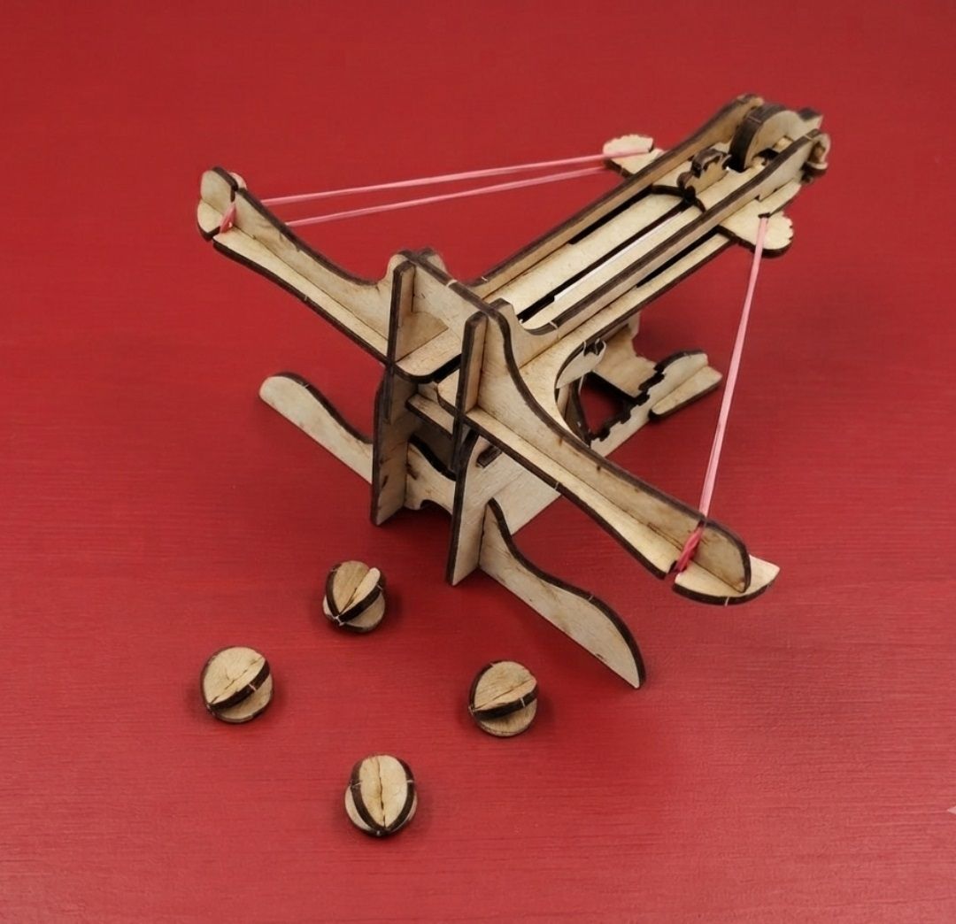 erhindia DIY Wooden Catapult Ballista Toy Shooter Science Experiment STEM Kit-picture-32