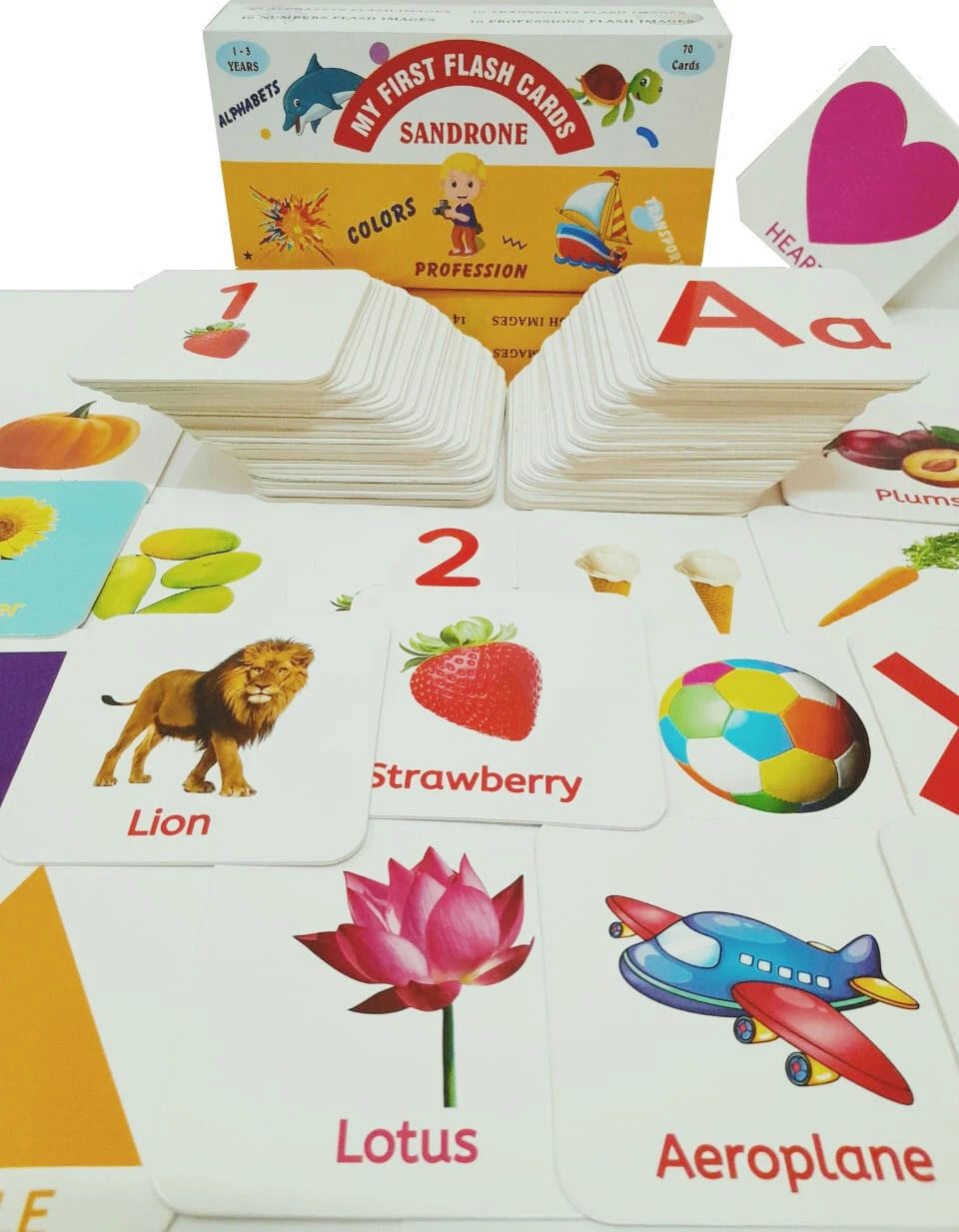 All in One Flash Cards for Kids(Non-Tearable flashcards-Water Proof)