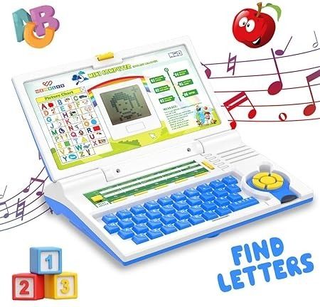 Educational Computer ABC and 123 Learning Kids Laptop with LED Display and Music