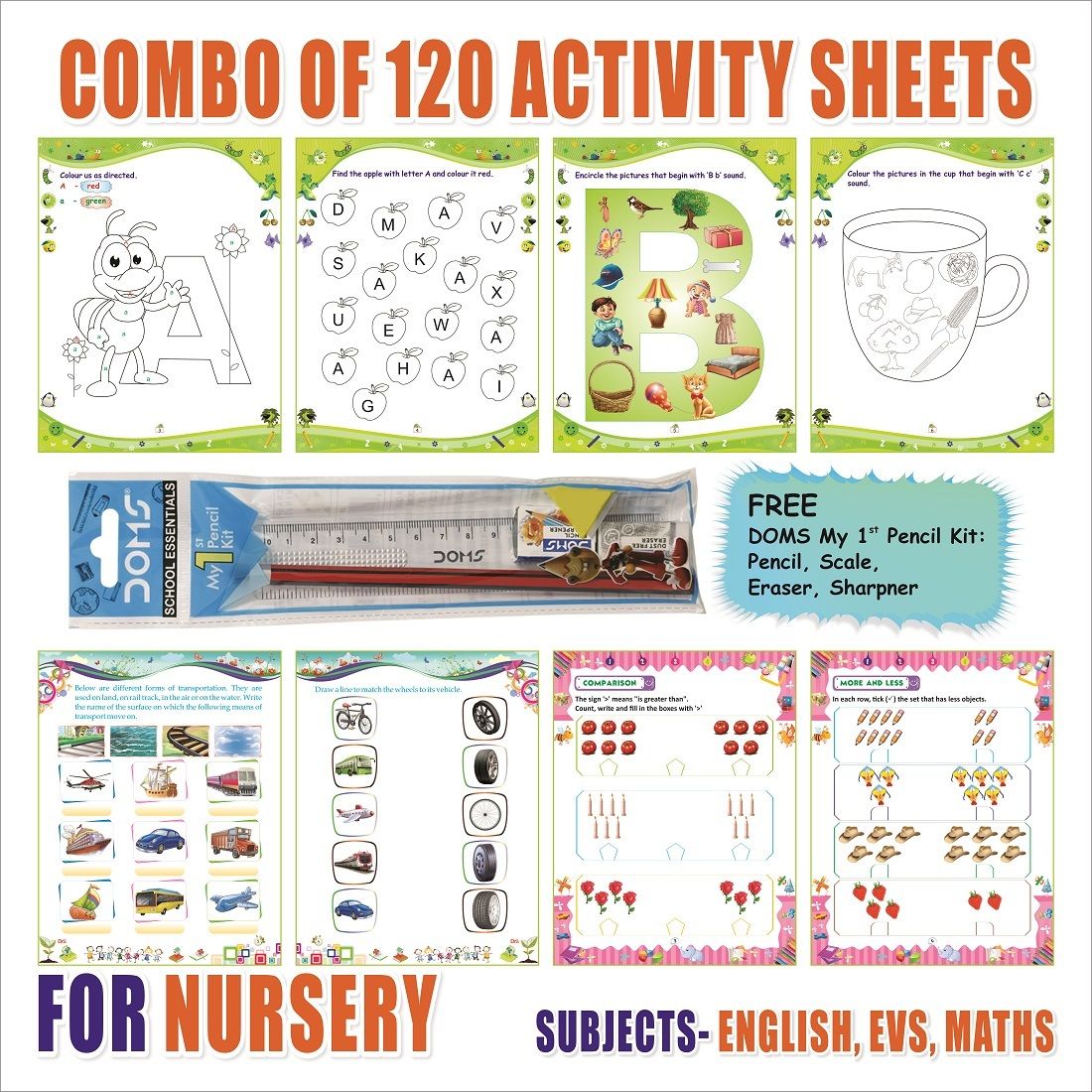 editone Nursery Activity Sheets (120 Pages)|Learning & Creativity| Prep School Kit-picture-21