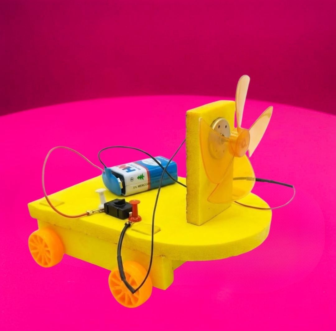 erhindia DIY Wind Power Toy Car Educational STEM Science Activity Project Kit Kids-picture-32