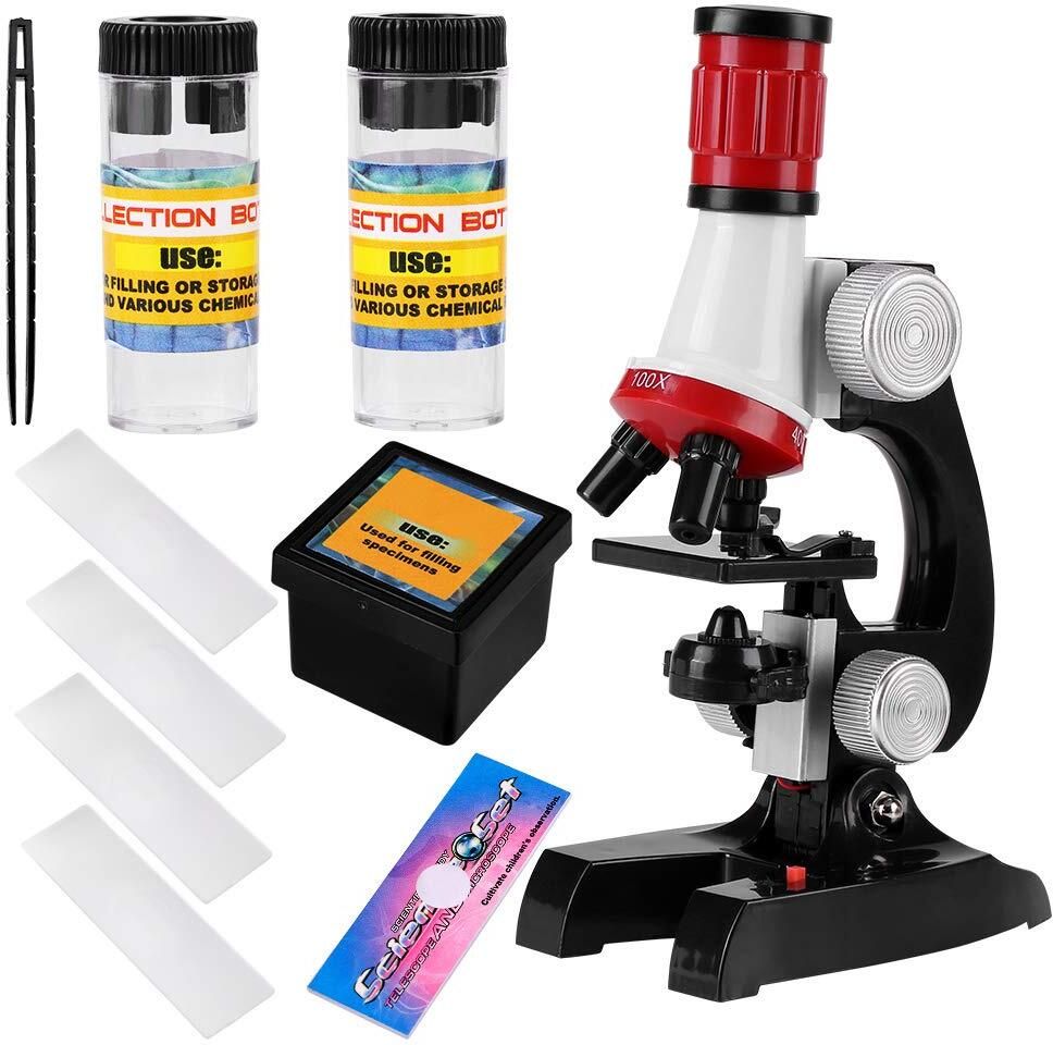 countrylink Microscope Kit 3 Magnification Levels with LED Slides for Kids Early Learning-picture-46