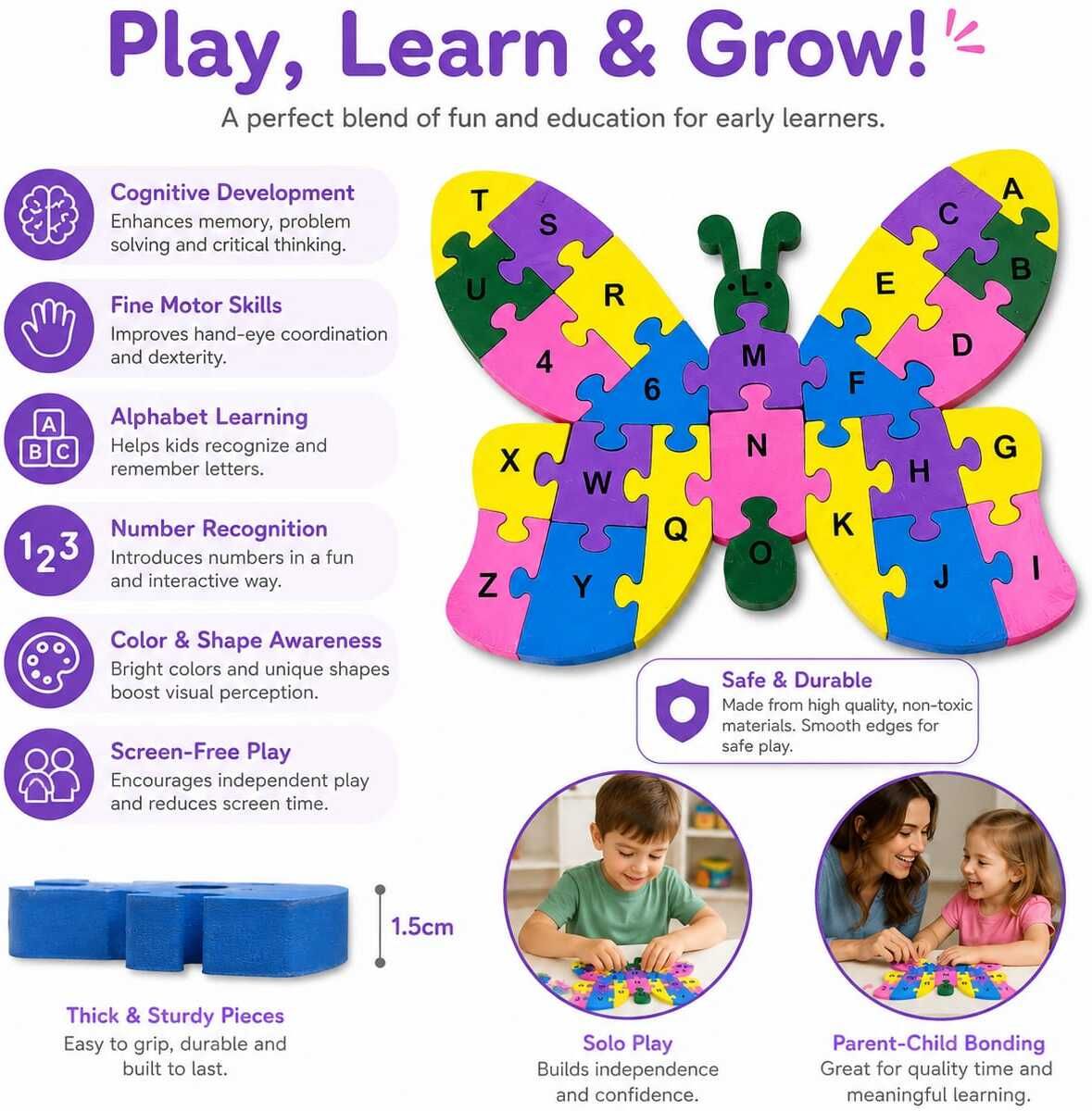 cloudlinkventures butter fly puzzle for 2+ years kids-picture-22