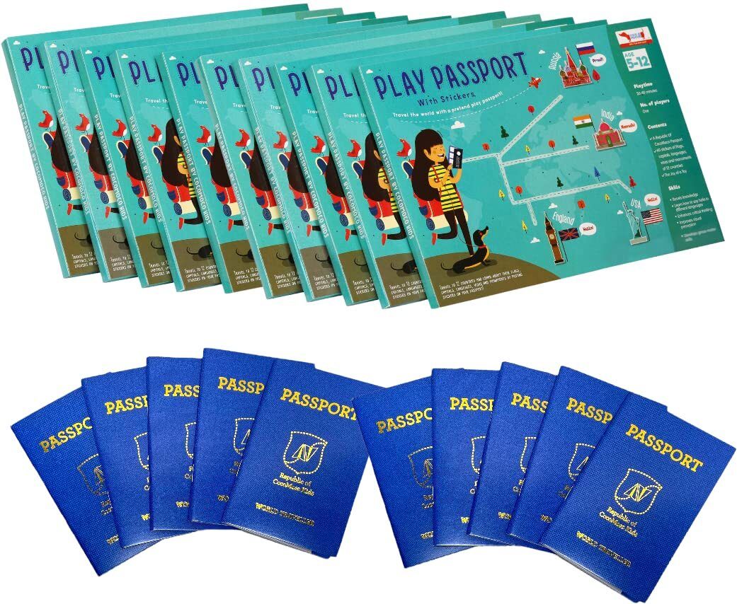 cocomoco kids Return Gifts for Kids Birthday 10 Pieces Passport Activity Kit-picture-23