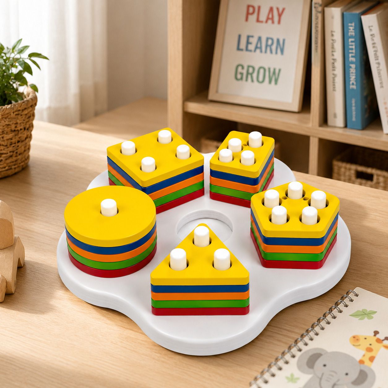 homentra High Quality Shape Sorting Stacking Toy for Early Learning Kids-picture-21