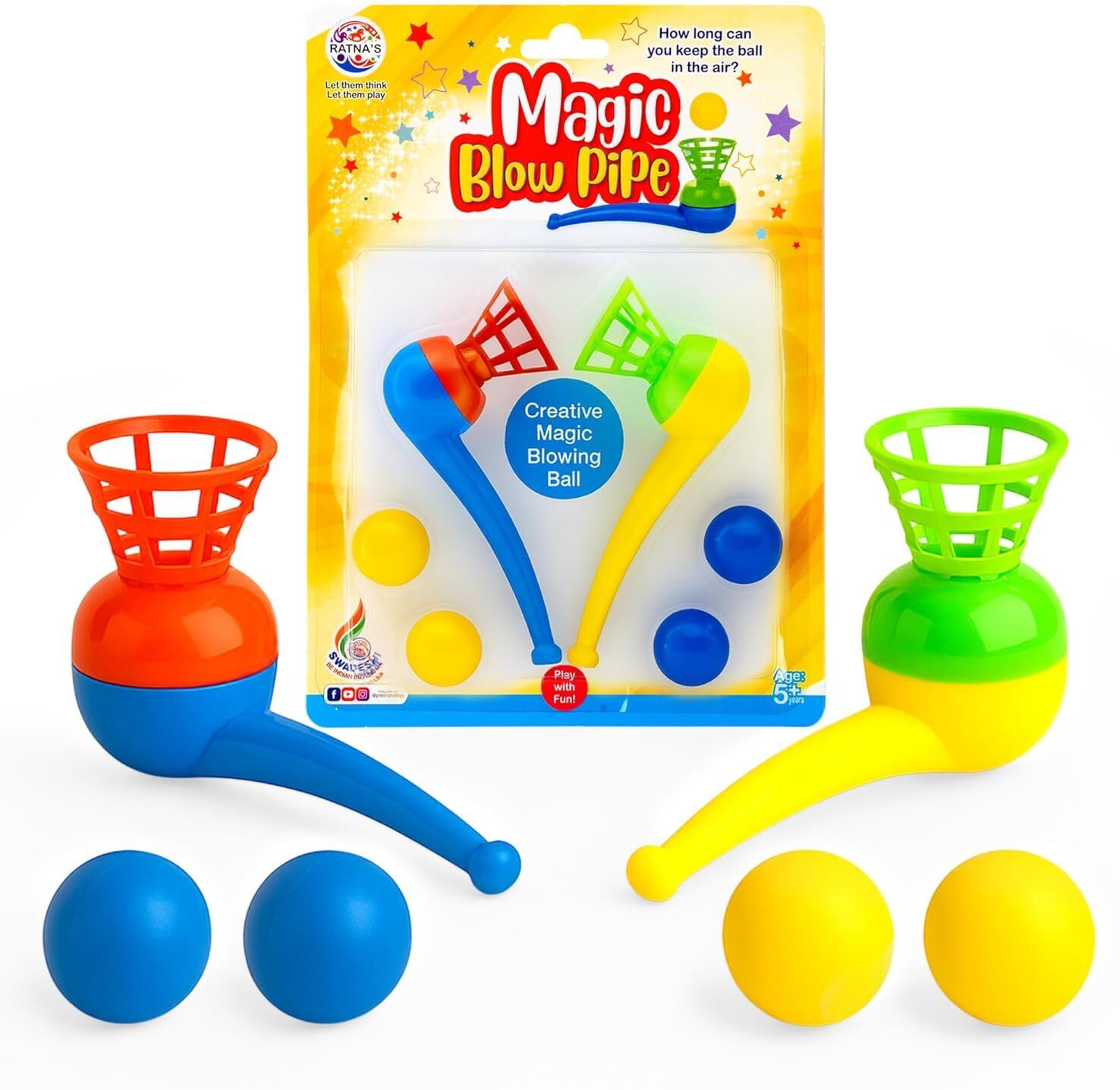 adtoo Magic Blow Pipe Game for Kids| Air Blowing Ball Toy|Fun Balance GaME-picture-13