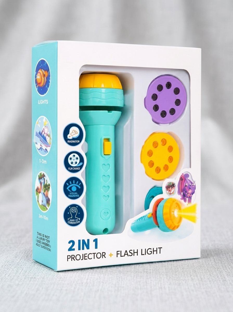 rr enterprise 10 Portable 2-in-1 Kids Projector Torch Educational Toy-picture-5