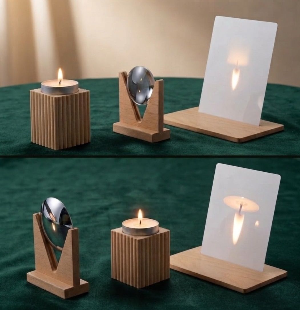 2 Inch Convex Lens Concave Mirror Candle Light Experiment Focal Length -30cm-image-4