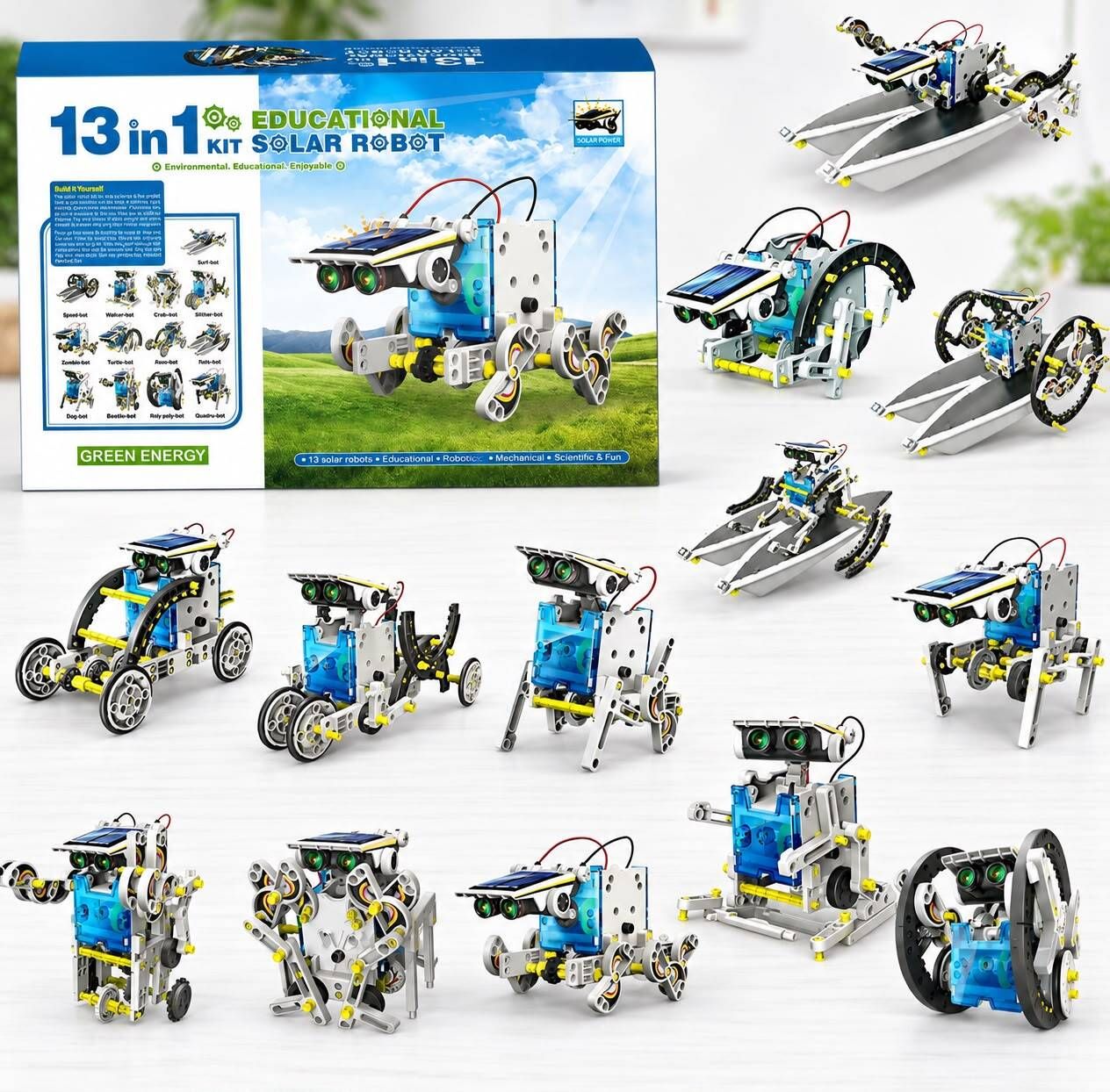 vincenzo toys 13-In-1 Solar Educational Robot Kit-Building Kit-picture-27