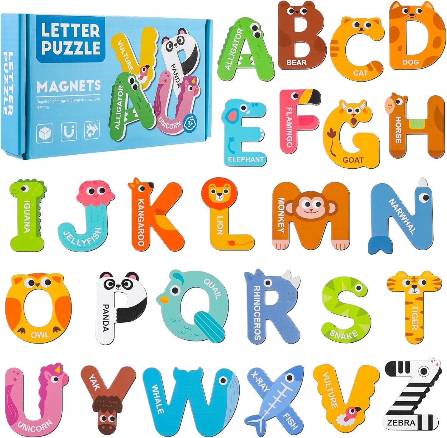 Wonderwoods Animal Alphabet: 26pc Magnetic Learning Set A-692-image-13