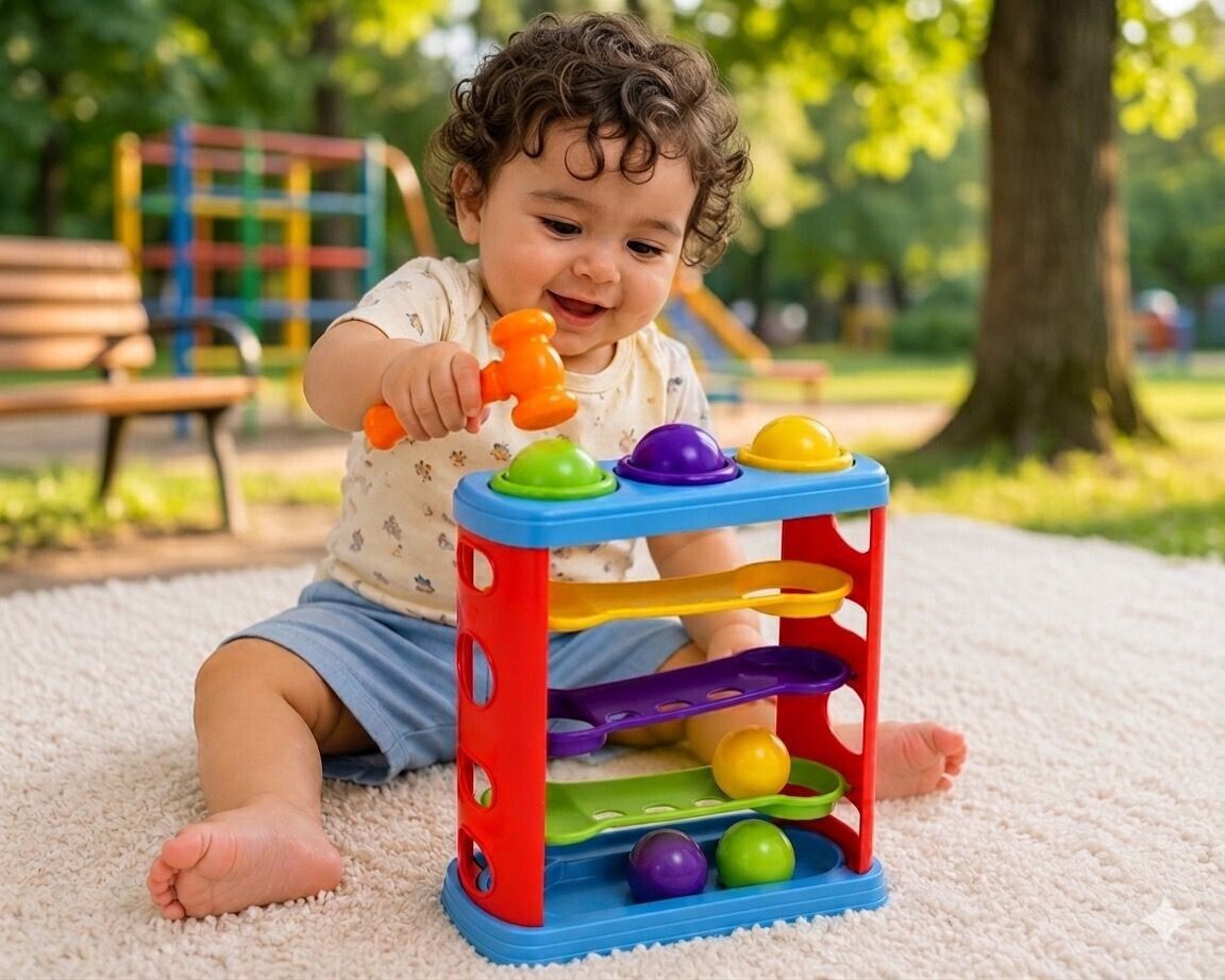novexa COLORFUL HAMMER BALL RUN TOWER TOY FOR KIDS | EDUCATIONAL TOY FOR KIDS-picture-44