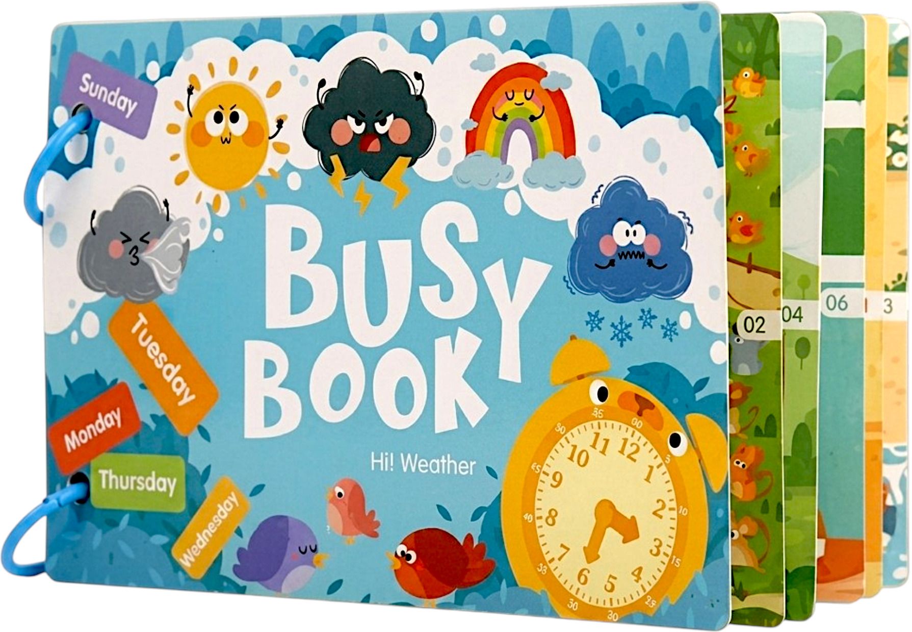 Busy Book - Weather-Themed Montessori Quiet Book for Toddlers & Preschoolers-image-17