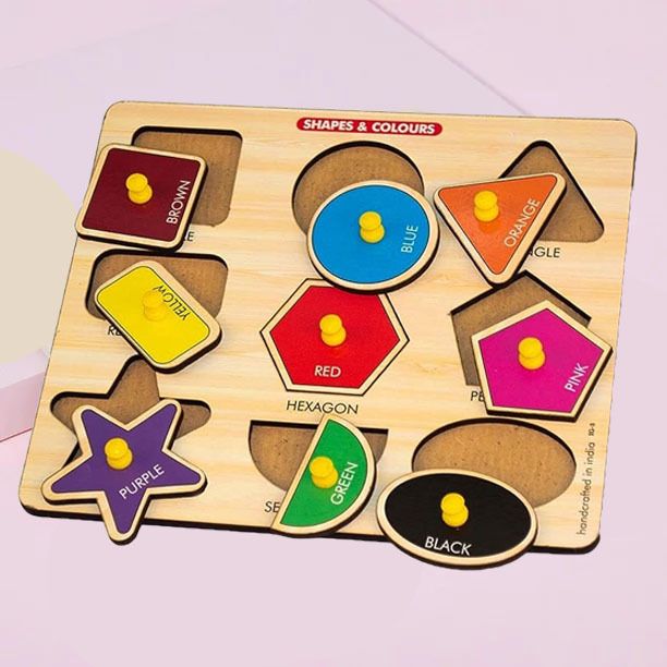 plus shine Geometric Shapes Board Game Shapes Matching Toys Stacking Blocks in shape toy-picture-18
