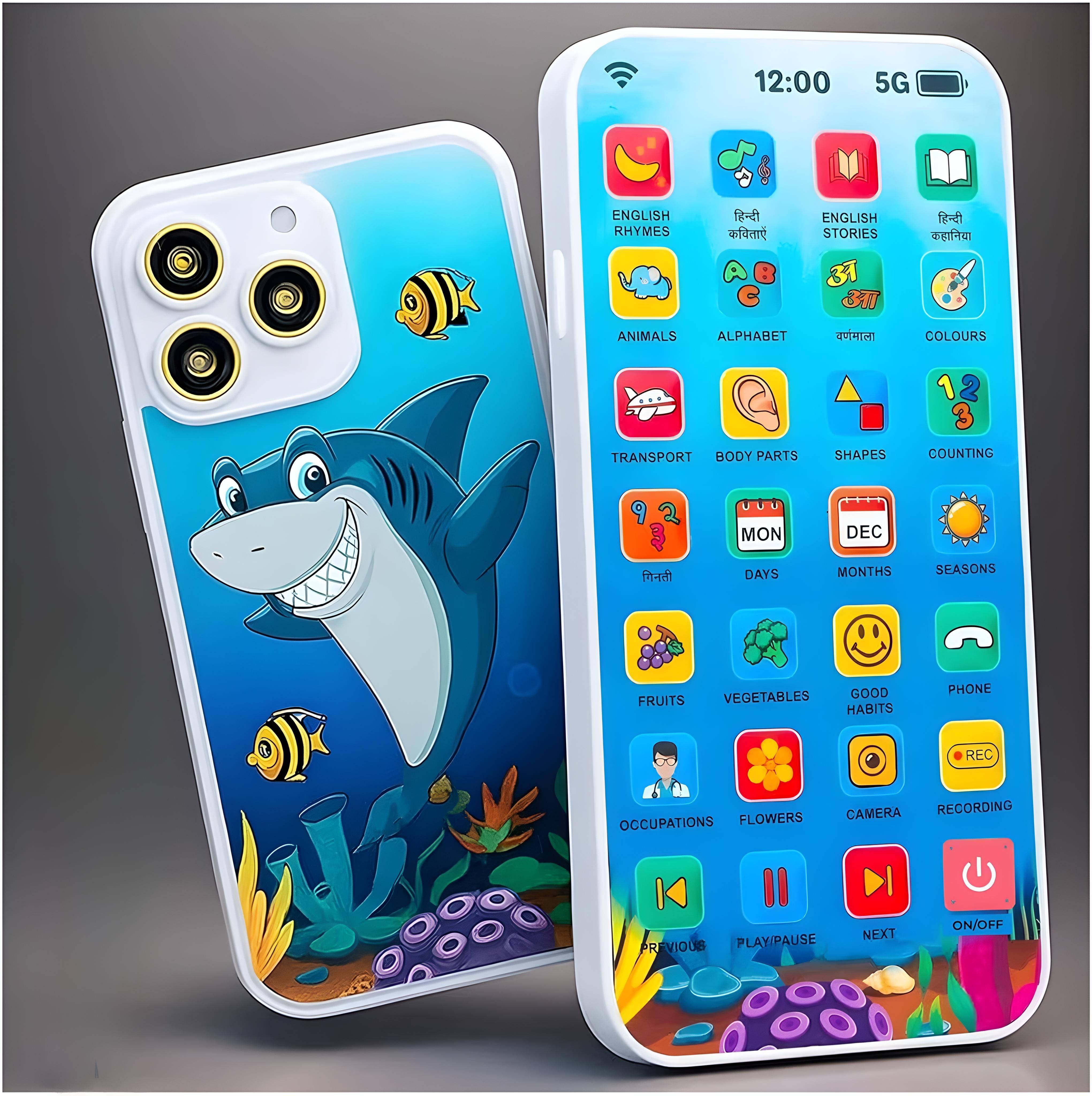 zoddler 28 Learning Functions Kids Phone Toy with Music and Stories, Rechargeable Mobile-picture-20