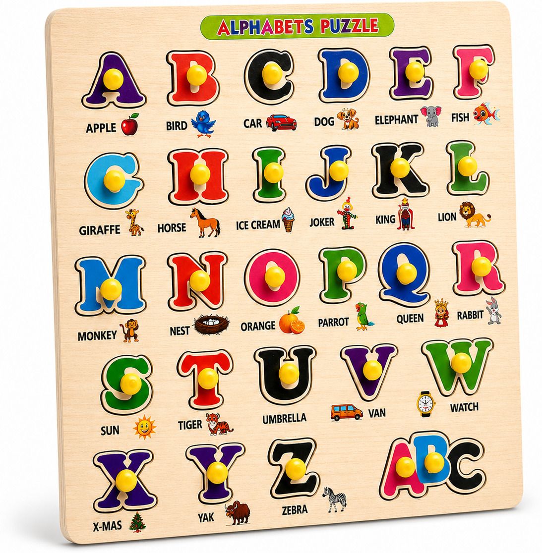 woodytales Wooden Alphabet Puzzle Board-picture-30