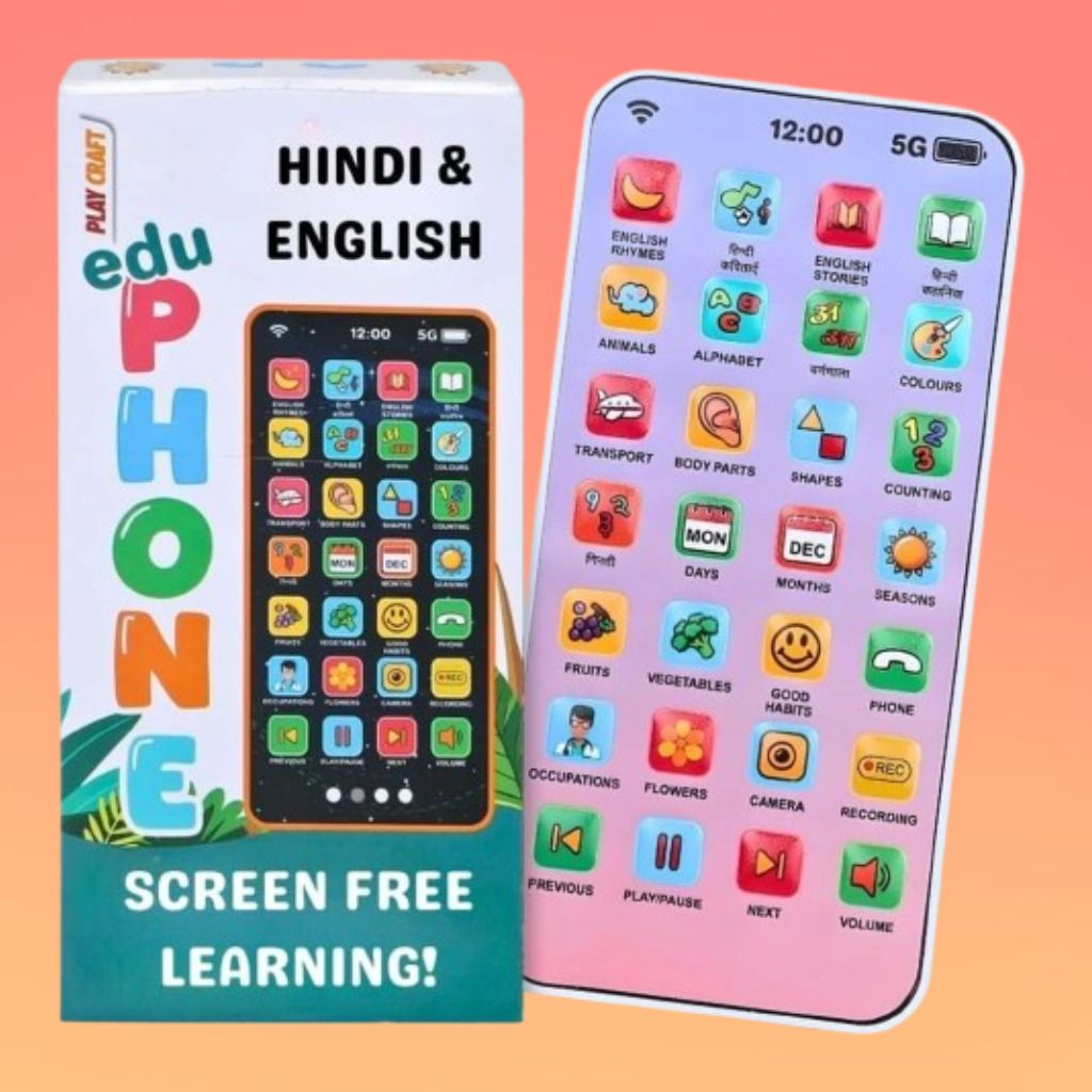 kidsdreams Kids Educational Phone with Alphabet Numbers Rhymes Stories Learning Toy-picture-10