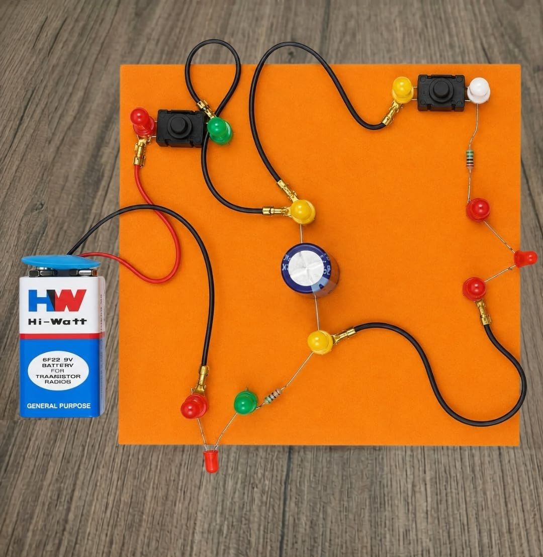 erhindia DIY STEM Capacitor Charging and Discharging Educational Science Project Kit-picture-8