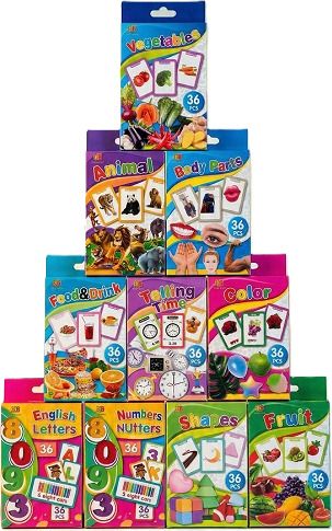 krystallosales Multiple Themes Educational Flash Cards for Kids (36 Cards)-picture-16