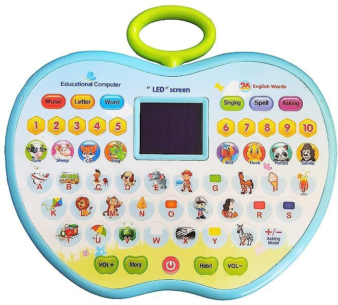 maa interprise EDUCATIONAL COMPUTER ABC AND 123 LEARNING KIDS LAPTOP WITH LED DISPLAY AND MUSIC image 1