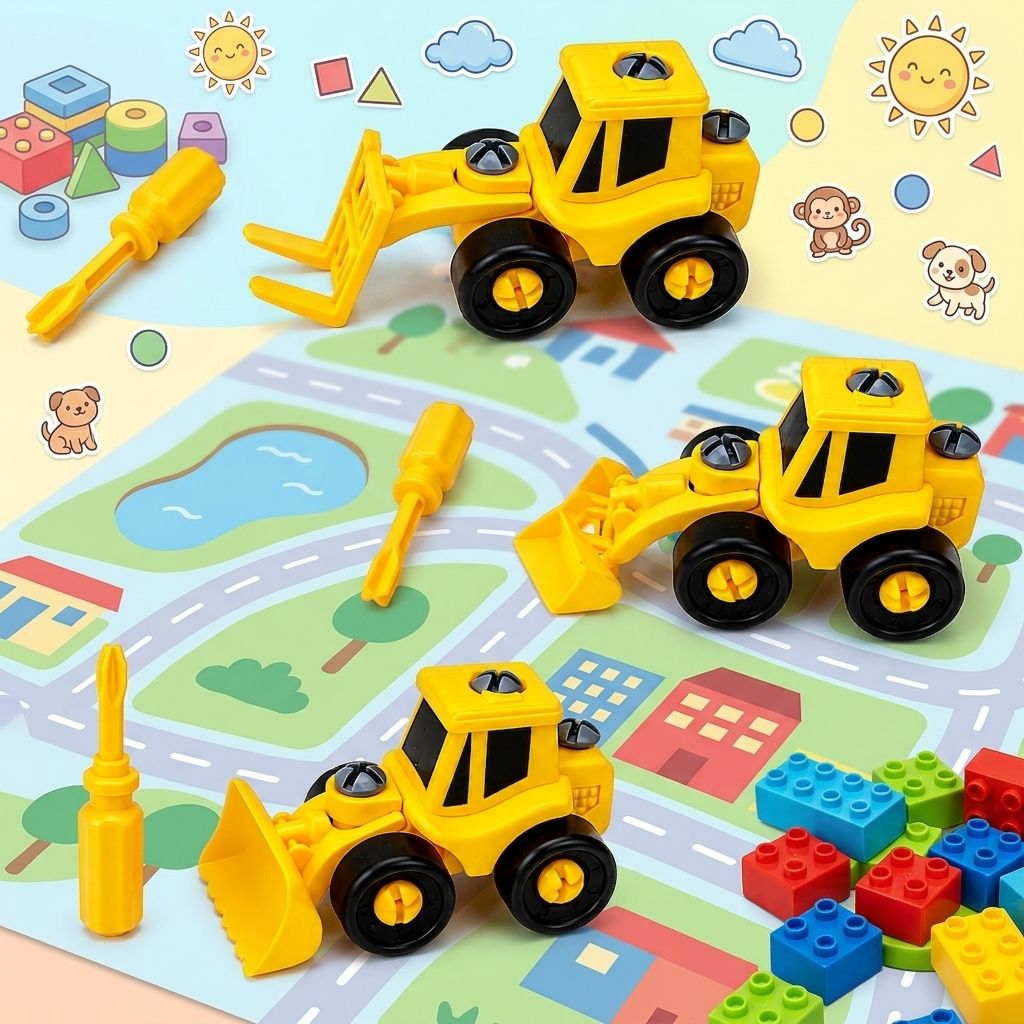 zazutoys Take Apart Truck Set with Screwdriver Assembly, Educational Toy for Kids Ages 2+-picture-19
