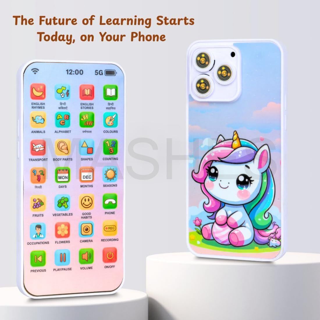 edu phone Kids Educational Learning Phone Toy Hindi English Alphabet Number Sound Toy-picture-27