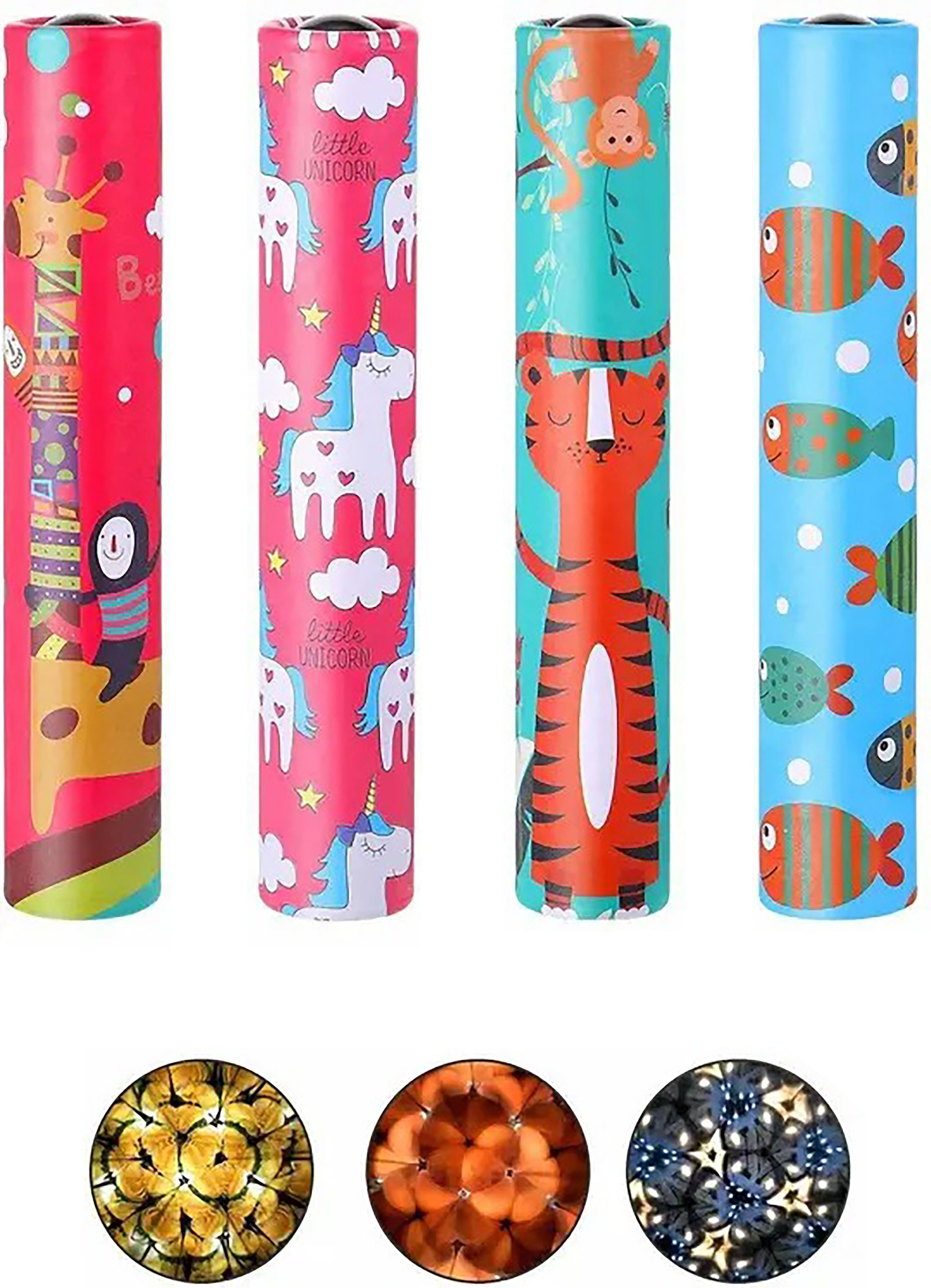 Kaleidoscope Magical Educational Science Toy, 4 Pieces