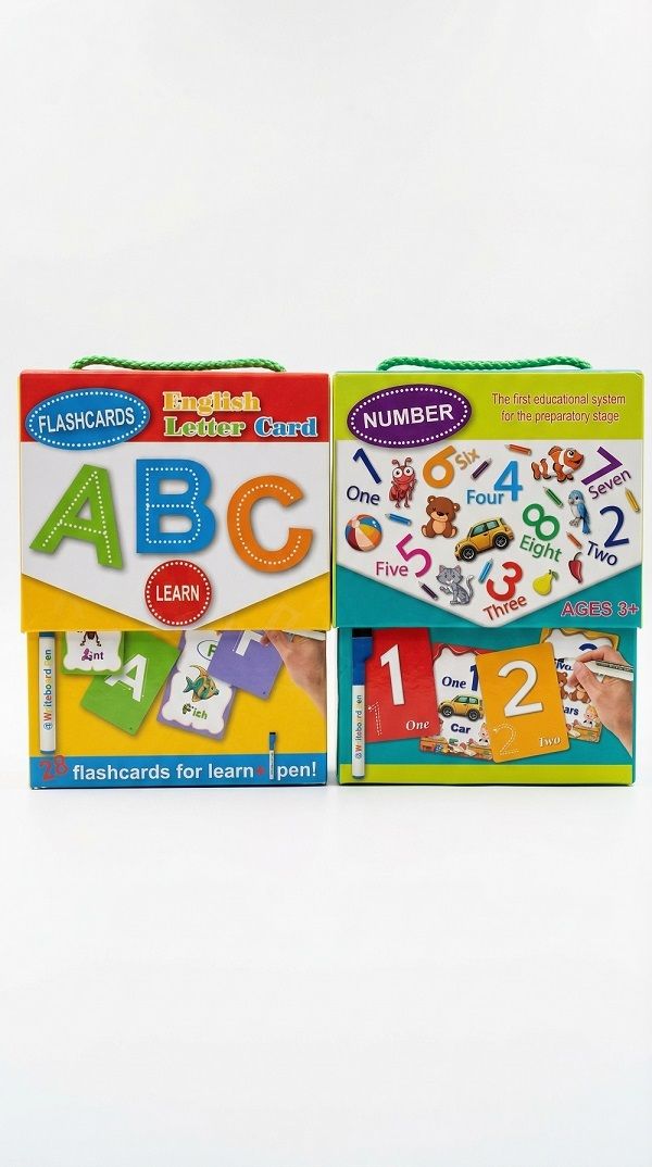 redhourse Reusable English Alphabet & Number Flash Cards with Marker(pack of 2)-picture-12