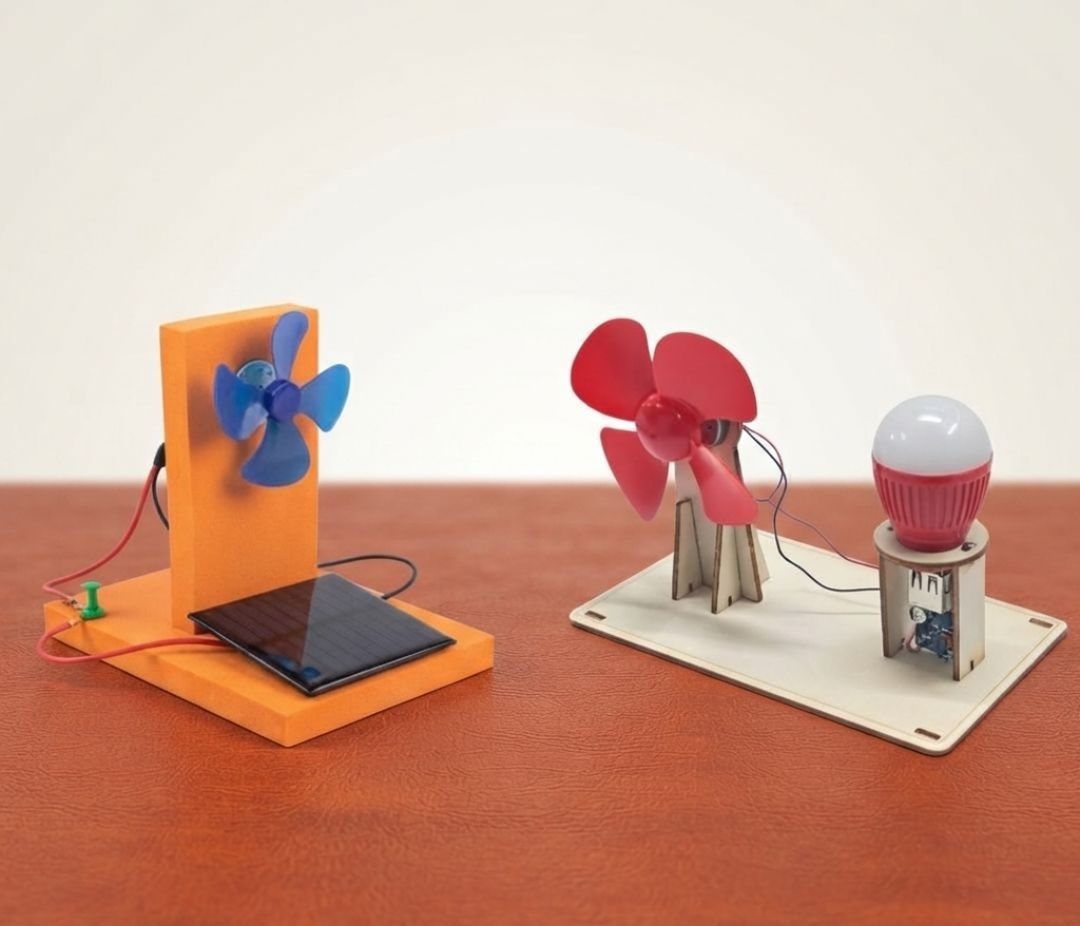 erhindia School DIY Solar Panel Windmill Combo STEM Kit Science Project Working Model-picture-39