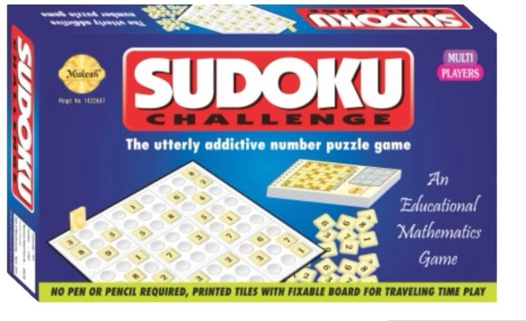 mukesh udoku Puzzle Board Game with Tiles & Puzzle Book for Kids & Family Fun-picture-16
