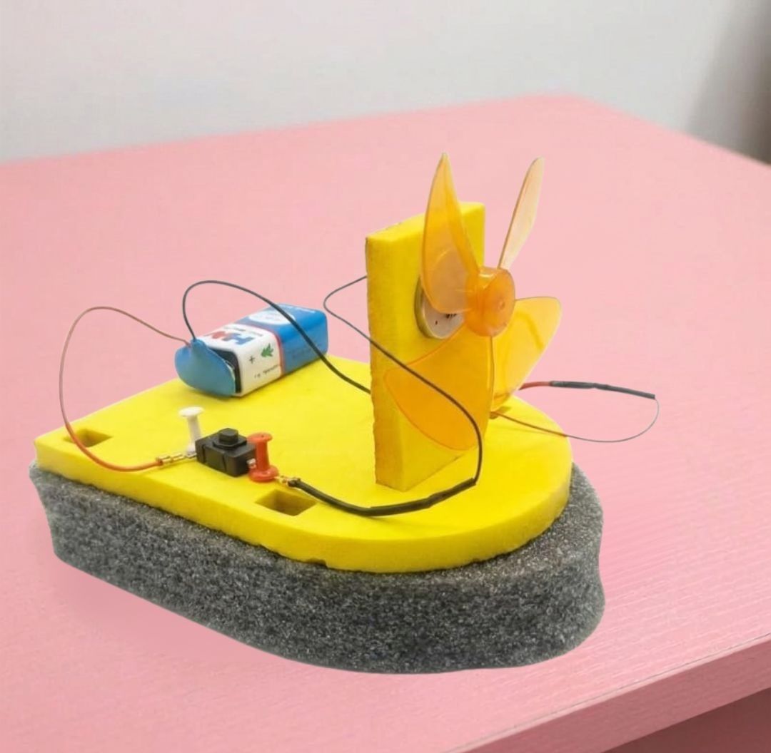 erhindia DIY Wind Powered Boat STEM Educational Science Activity Kit for Students-picture-46