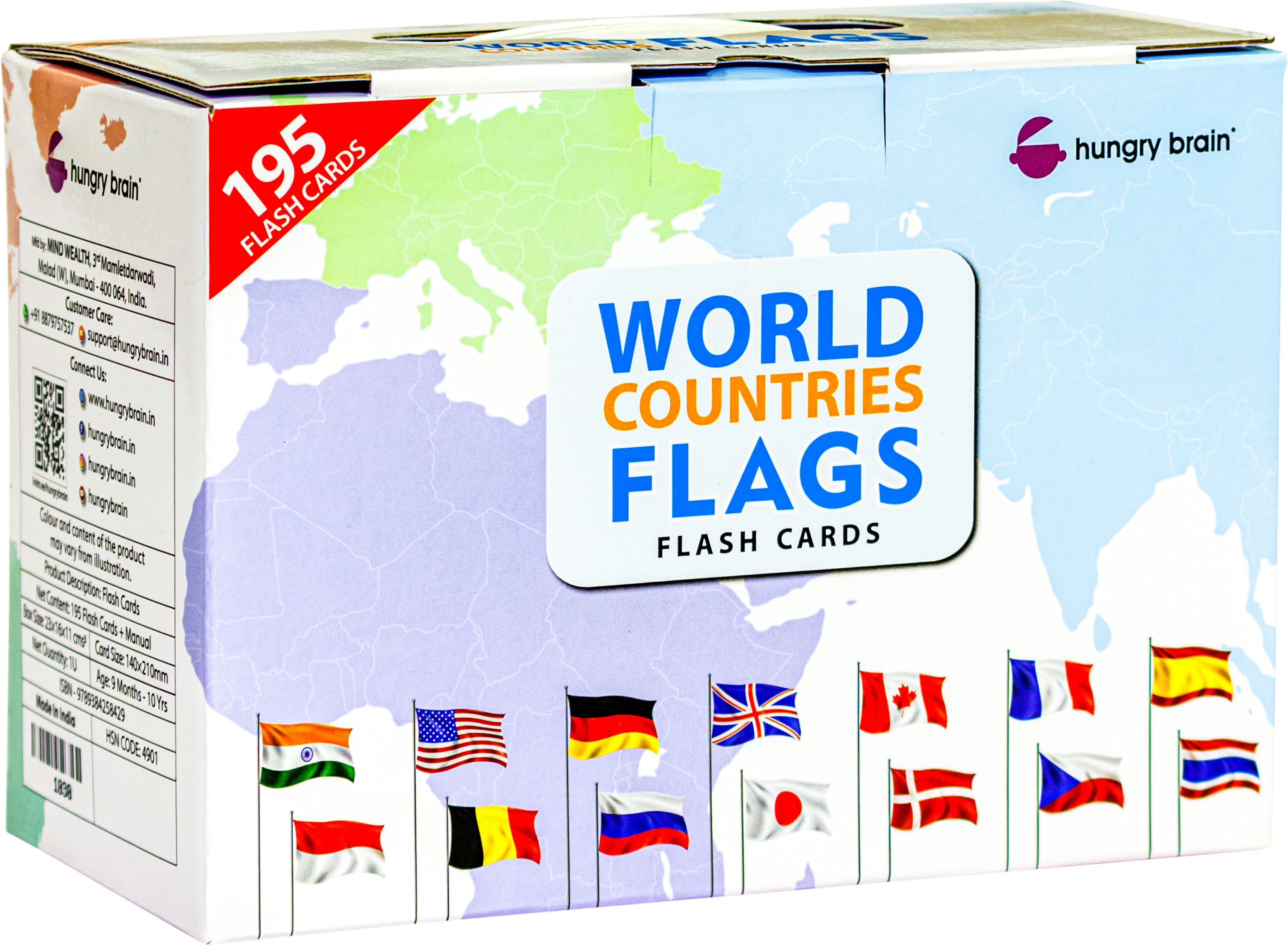 195 World Countries Flags Flash Cards for Babies & Kids 9 Months to 10 Years-image-13