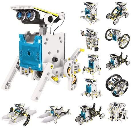 13 in 1 Solar Robot Kit Learning Educational Kids Station, Robot toy Game-image-1
