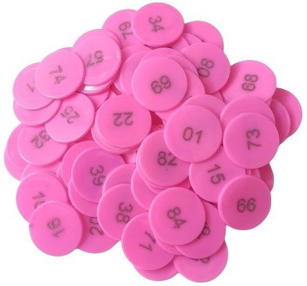 EMBOSSED 1 TO 100 NUMERICAL PLASTIC TOKEN COIN(31MM) FOR SHOP BOARD GAMES SCHOOL-image-49