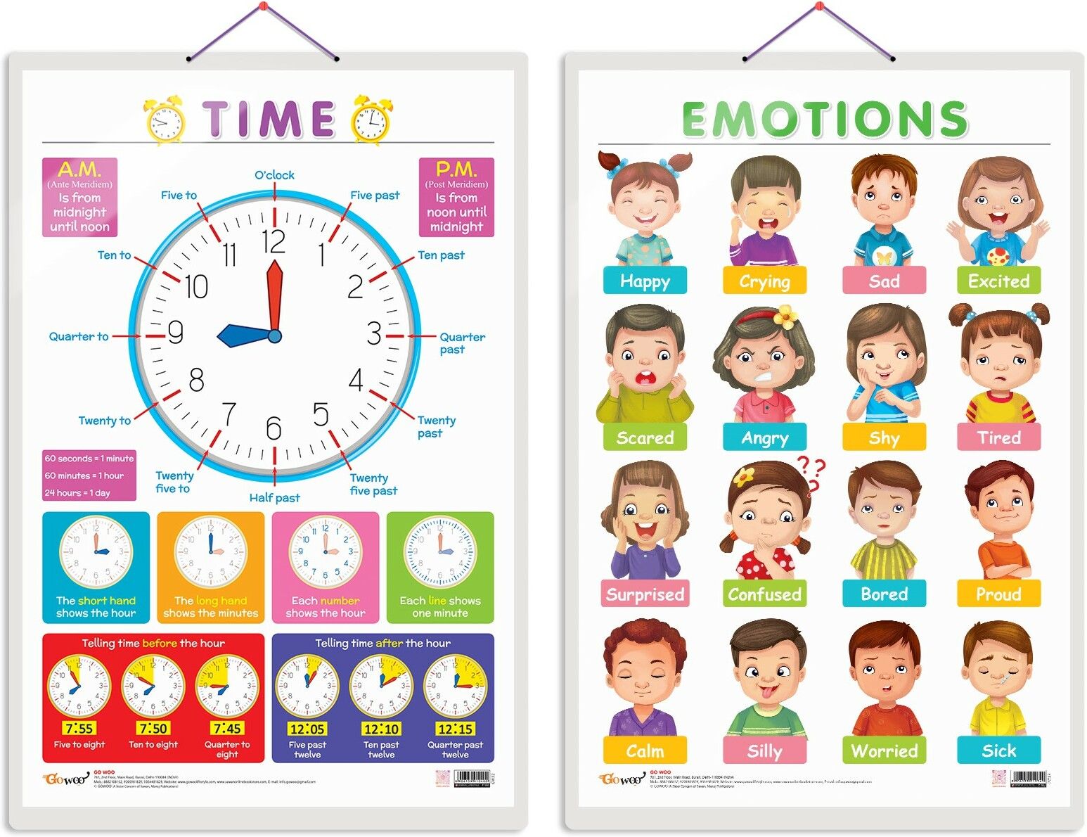 Pack of 2 TIME and EMOTIONS Educational charts-image-41
