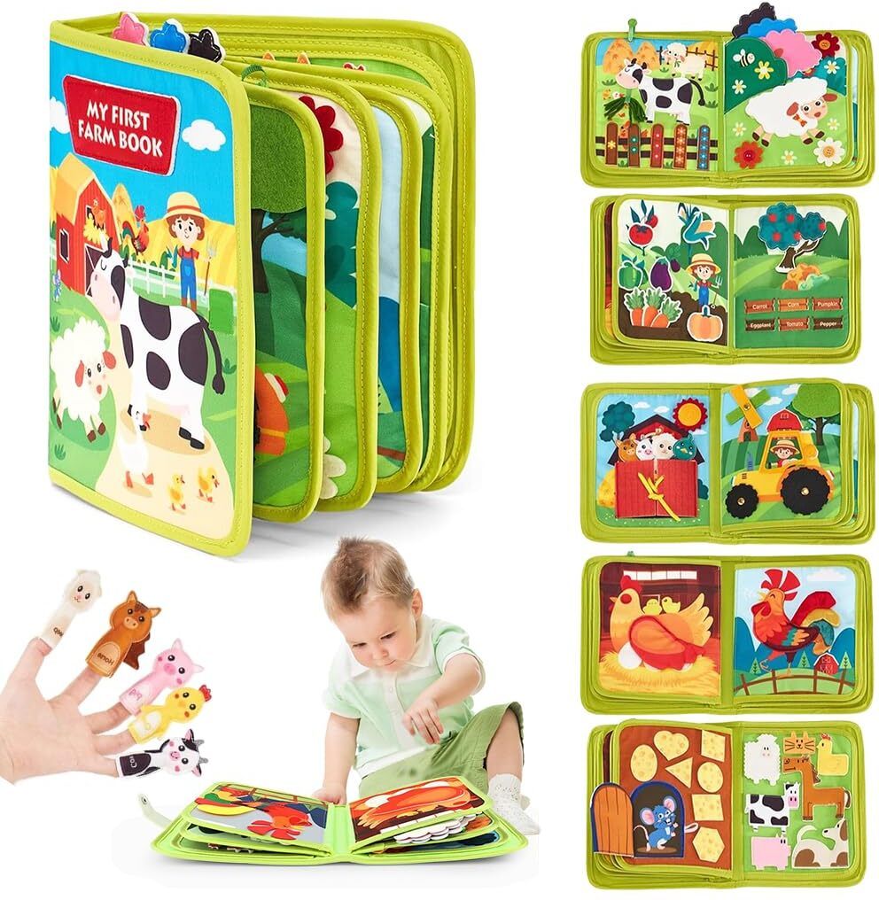 wolblix Farm Animal Busy Board Educational Learning Quiet Toddler Activity Book-picture-16